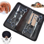 7 Pet Grooming Scissors Set Straight Curved Dog Cat Cutting Thinning Shears7pcs