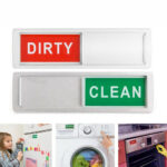 Magnet Clean Dirty Dishwasher Indicator Sign with Non-Scratch Magnetic Backing