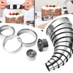 14pcs/Set Stainless Steel Cake Cookie Round Mold Baking Dough Cutter Biscuit AU