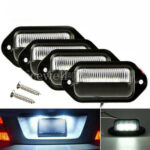 4PC 6LED License Number Plate Light Tail Rear Lamp Fr Truck Trailer Lorry 12/24V