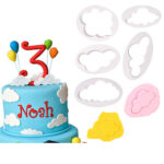 5pcs Clouds Shape Biscuit Cookie Cutter Fondant Cake Decor Baking Mold Tool AU