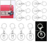 30x Silver Key Ring Swivel Split Key Chain Keyring Lobster Clasps 65mm