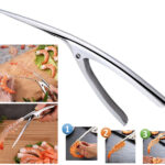 Stainless Steel Kitchen Tool Shrimp A Creative Deveiner Peel Device Prawn Peeler