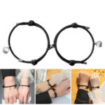 Attract Couples Bracelet Magnetic Buckle Adjustable Distance Connect Braid Rope