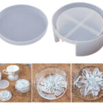 Silicone Coaster Mat Storage Holder Set Resin Casting Mold Epoxy Mould Craft AU