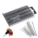 20x Twist Drill Bits Mini Hand Drill Precision Pin Vise Woodworking Hand Drill