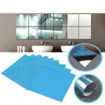 DIY Home Decor Mirror Tiles Wall Sticker Square Self Adhesive Stick-On Art