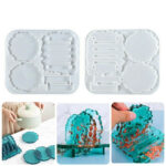Silicone Coaster Mat Storage Holder Set DIY Resin Casting Mold Epoxy Mould Tools