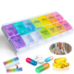 Pill Box 7 Day Weekly Tablet Organizer Storage Medicine Dispenser Container Case