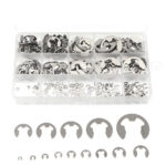 390pcs 1.5-10mm Stainless Steel Circlip Retaining Circlips E-Clip Rings Clips AU