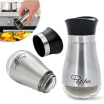 Salt and Pepper Shakers Set 2 PCS Premium Stainless Steel