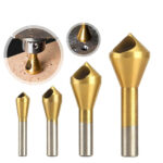 4Pcs Chamfer Deburring Crosshole Metal Tool Countersink Cutting Ti Drill Bit Set