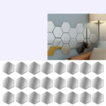 Hexagon Mirror Bathroom Tile Wall Stickers Decal Home Decor Self Adhesive