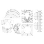 6PCS Free Motion Quilting Template Home Stencil Acrylic DIY Sewing Machine Ruler