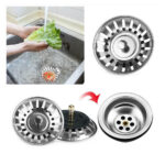 AU Stainless Steel Kitchen Sink Strainer Plug Waste Drain Stopper Filter A++