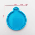12PCS Christmas Bauble Silicone Mould Resin Mold Plain Round Circle DIY Crafts - Image 2