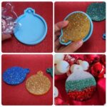 12PCS Christmas Bauble Silicone Mould Resin Mold Plain Round Circle DIY Crafts - Image 5