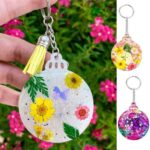 12PCS Christmas Bauble Silicone Mould Resin Mold Plain Round Circle DIY Crafts - Image 4