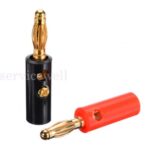 20/40/60 BlackRed Connector 4mm Gold Plated Banana Audio Speaker Plugs Connector - Image 2