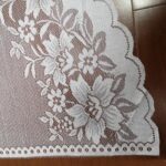 2PCS/Set White Lace Kitchen Home Window Cafe Curtain w Scallope Edge 160cm Wide - Image 3