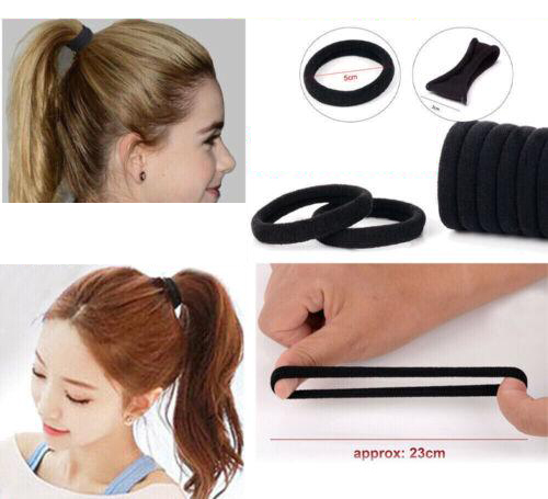 10/40/80/100x THICK ELASTIC Hair Ties Spandex Bands Ponytail Holder Women Girls