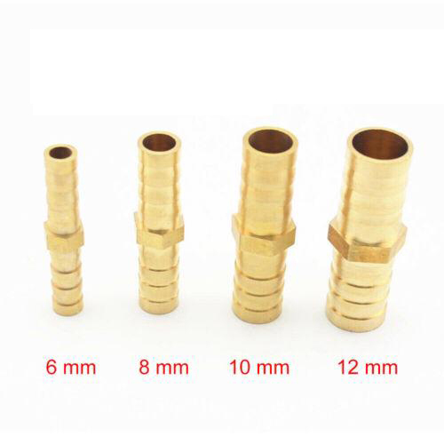 Brass Reducing Hose Joiner straight Barb Splicer Connector Water Pipe Fittings