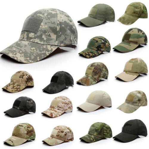 Baseball Cap Hat Mens Tactical Army Camo Military Strapback Visor Camouflage