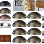 6-24X Cupboard Door Cabinet Cup Drawer Furniture Retro Antique Pull Shell Handle
