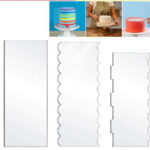 Cake Decorating Comb Pastry Icing Smoother Scraper Edge Frosting Spatulas Tool
