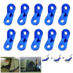 10/20Alloy Camping Tent Awning Cord Rope Fastener Guy Line Tensioner Hook Hanger