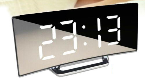 Electronic LED Digital Alarm Clock Snooze Bedside Table Time Display USB Office