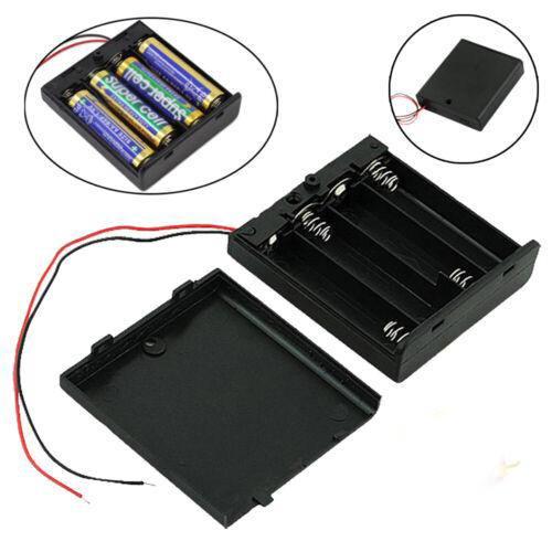4 X AA Battery Holder With On/Off Switch 6V Battery Holder with Fly Leads