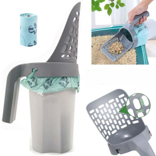 Cat Litter Scoop Integrated Detachable Shovel Holder Poop Pet Sifter Cleaning
