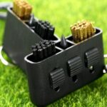 3 In1 Golf Club Brush Portable Nylon Groove Ball Cleaner Cleaning Tool Key Ring - Image 2