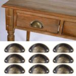 6-24X Cupboard Door Cabinet Cup Drawer Furniture Retro Antique Pull Shell Handle - Image 6