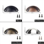 6-24X Cupboard Door Cabinet Cup Drawer Furniture Retro Antique Pull Shell Handle - Image 2