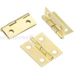 100pcs Small Mini Decorative Jewelry Cigar Box Hinges Brushed Brass+ Nails - Image 7