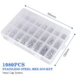 1080pcs M2 M3 M4 M5 Stainless Steel Hex Socket Button Head Bolts Screws Nuts Kit - Image 6