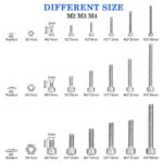 1080pcs M2 M3 M4 M5 Stainless Steel Hex Socket Button Head Bolts Screws Nuts Kit - Image 5