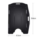 10x Black Open Face Double Sided Rigid Plastic ID Access Card Badge Holder - Image 2