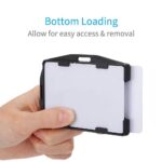 10x Black Open Face Double Sided Rigid Plastic ID Access Card Badge Holder - Image 4
