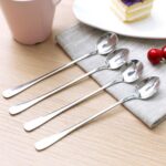1/2/4X Long Handled Stainless Steel Coffee Spoon Cold Drink Ice Cream Tea Spoon - Image 7