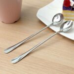 1/2/4X Long Handled Stainless Steel Coffee Spoon Cold Drink Ice Cream Tea Spoon - Image 5
