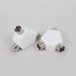 1-7X TV Antenna Splitter 1Male Plug To 2Female 9.5 Video Double Y Shape Adapter - Image 7