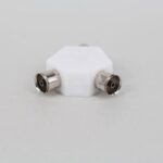 1-7X TV Antenna Splitter 1Male Plug To 2Female 9.5 Video Double Y Shape Adapter - Image 2