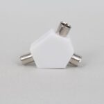 1-7X TV Antenna Splitter 1Male Plug To 2Female 9.5 Video Double Y Shape Adapter - Image 5