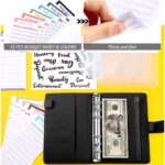 A6 PU Leather Notebook Binder Budget Planner Organizer Cover Cash Pockets Sheets - Image 2