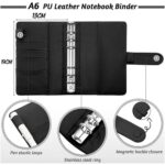 A6 PU Leather Notebook Binder Budget Planner Organizer Cover Cash Pockets Sheets - Image 7