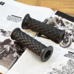 Black Universal Motorcycle Rubber Gel Hand Grips For 7/8in 22mm Handlebar Bike - Image 4