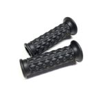 Black Universal Motorcycle Rubber Gel Hand Grips For 7/8in 22mm Handlebar Bike - Image 3